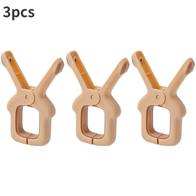 1/3pc Large Beach Towel Clips Plastic Strong Windproof Clothes Pegs Quilt Hanging Clip Reusable Non-slip Fixed Drying Clothespin