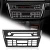 Для BMW X3 E83 2004 2005 2006 2007 2008 2009 2010 Наклейка на панель центральной консоли кондиционера AC CD из настоящей мягкой углеродной фибры