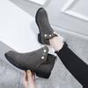 Fashion High Platform Female Ankle Boots Short Shoes for Women Booties Studded Footwear Elegant with Low Heels Work Pu Demi-season Boot