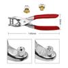 Eyelet Hole Punching Pliers Kit Shoe Holes Rivet Pliers For Punching Binding With 4Mm Button 28-40Pcs
