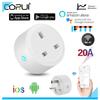 Умная розетка Corui 20a, Великобритания, мониторинг заряда, розетка Wi-Fi + Bluetooth, умный таймер, мобильное приложение и Google Assistant Alexa