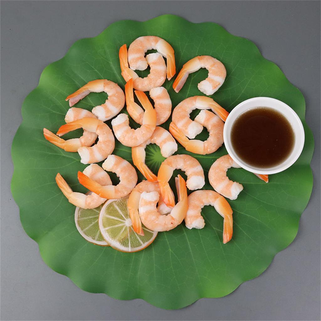 4PCS/Pack Artificial Shrimp Pvc Simulated Food Simulated Food Shrimp Shrimp Model Decoration Display Shooting Props