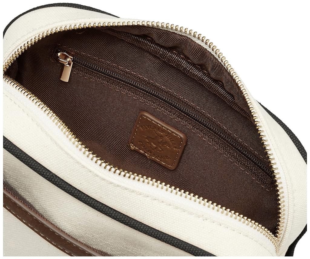 Сумка через плечо Hills Polo Canvas BH1009N Ivory x Black [Beverly Club] женская