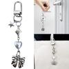 Elegant Phone Charm Silver Heart Chain Bag Pendant for Backpack Purse Wallet Stylish Keychain Accessory for Women