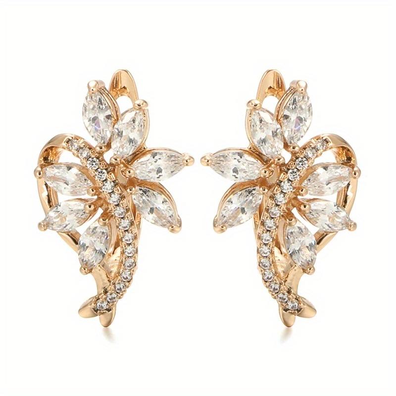 1 пара классического дизайна, блестящие серьги-капли с цирконием для женщин, роскошные вечерние, свадебные, висячие украшения, роскошные аксессуары