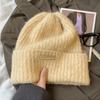 Thickened Beanies Hat Korean Style Pullover Hat Letter Chic Knitted Hat  Outdoor