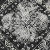 Треугольная бандана Paisley с черным тай-дай, 100% хлопок, для взрослых, 55 см x 55 см, черная