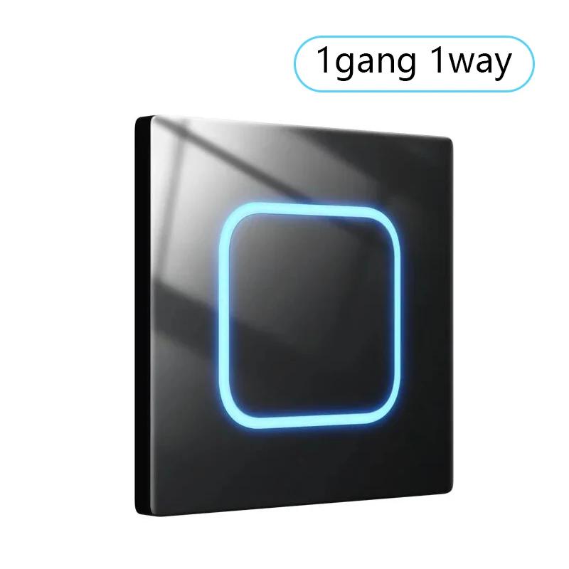 Панель из закаленного стекла 1 2 3 4-клавишный настенный выключатель света 1 2-позиционный международный универсальный светодиодный индикатор точка сброса питания ВКЛ ВЫКЛ