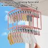 Metal Sock Drying Rack Windproof Design 20 Clips Clothes Hanger Dryer Indoor Outdoor Clothes Drying Rack