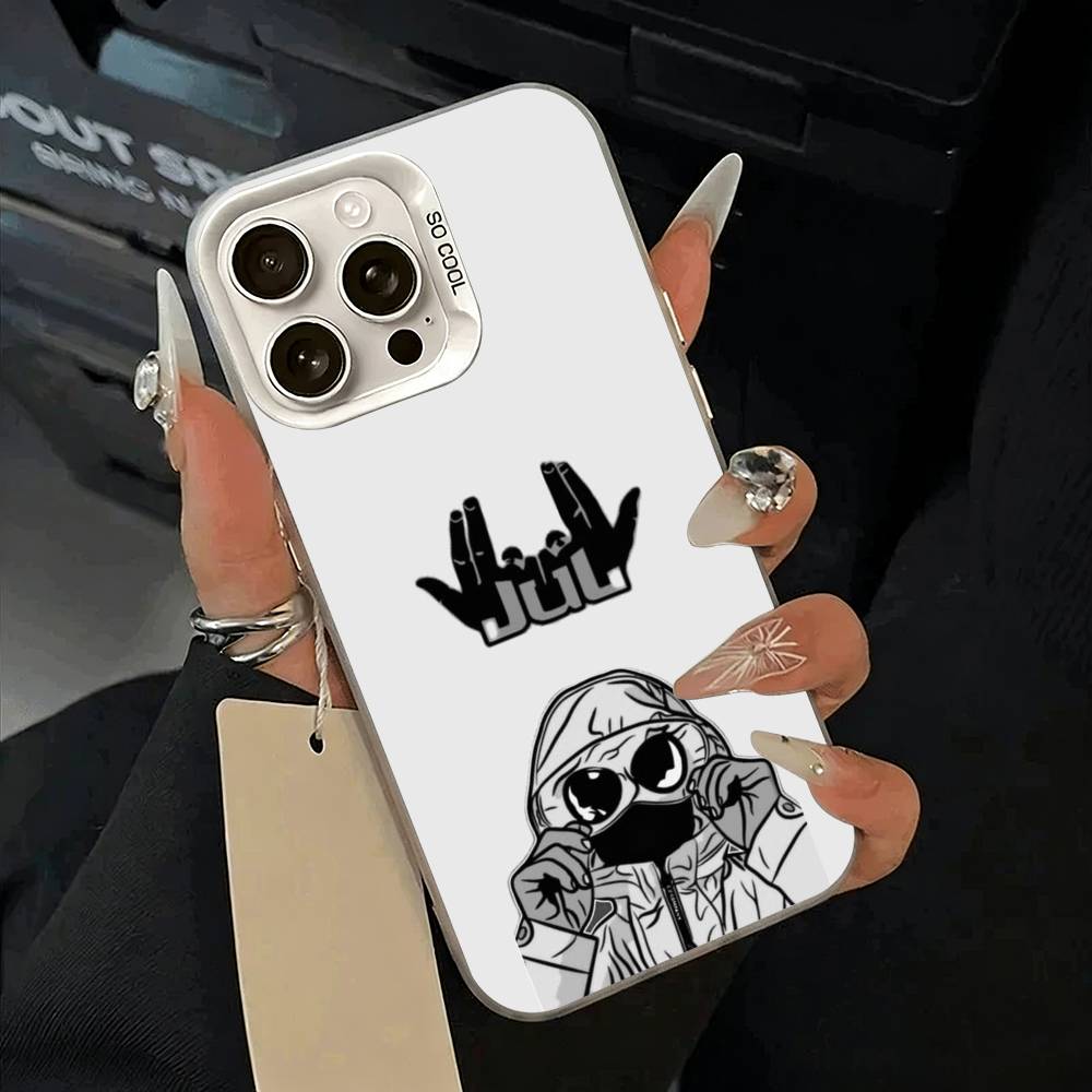 Чехол для телефона Rap Noun-J-Julien -Mari- Jul для iPhone 11 12 13 14 15 16 Pro Max Plus белый Серебристый Чехол для телефона