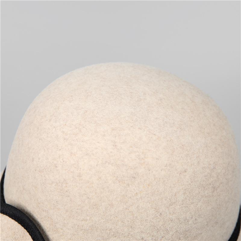 Элегантная фетровая шляпа из шерсти во французском стиле для женщин - осенне-зимняя шикарная легкая фетровая кепка с бантом в стиле рыбалки