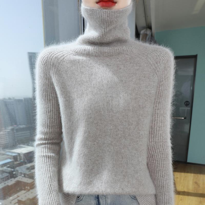 Женский кашемировый свитер Qinghe кашемир 30% кашемир 30% норка 30% шерсть 10% нейлон Женский осенне-зимний толстый кашемировый свитер мягкий и теплый