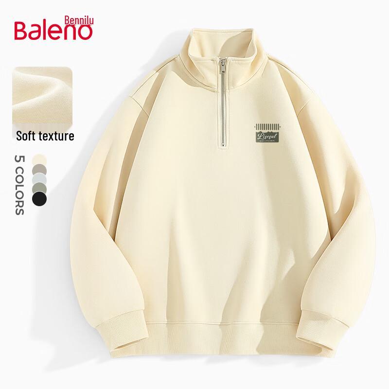 Baleno Men's Loose Fit Heavyweight Cotton Sweatshirt