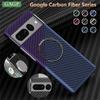 Luxury Magsafe Carbon Fiber Phone Case For Google Pixel 7 8 Pro 7A Magnetic Wireless Charging Shockproof Bumper Hard Back Cover