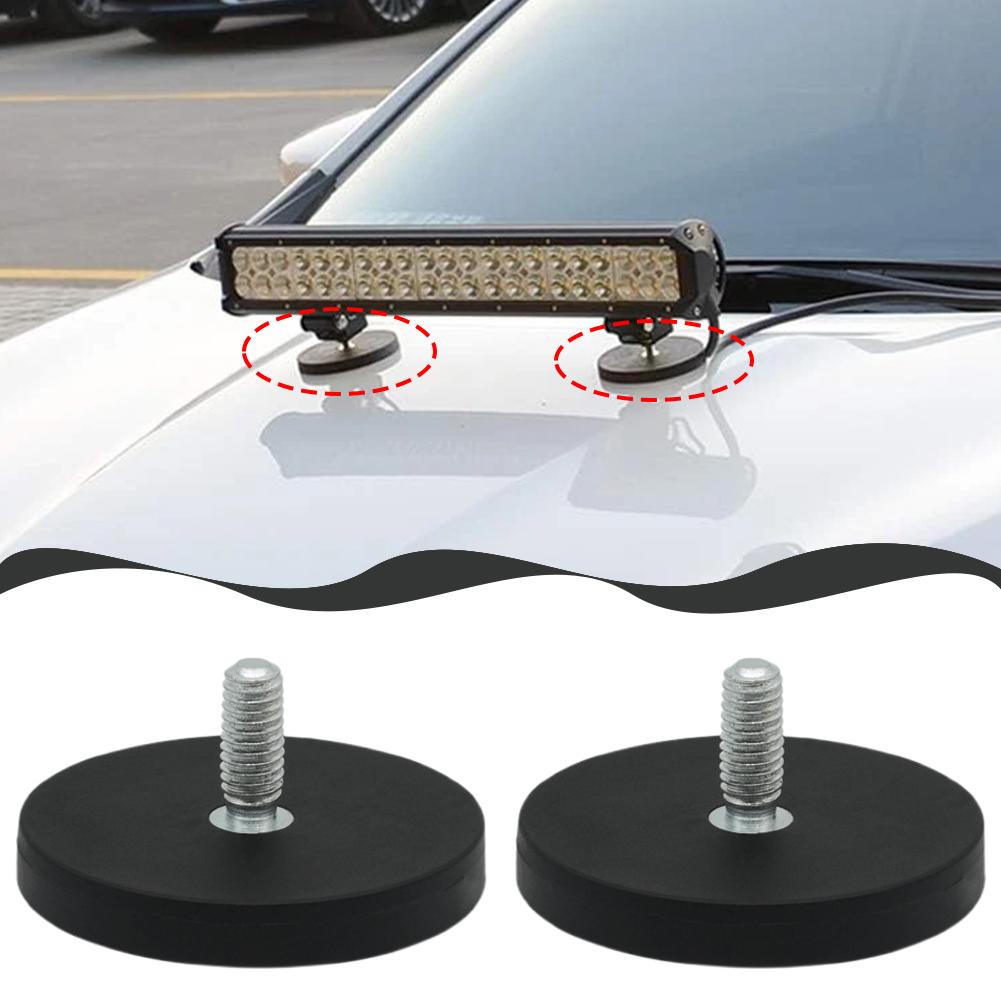 2PCS 43mm M6 Bolt Magnetic Base Mount Bracket Clamp LED Work Light Bar Holder SUV Offroad