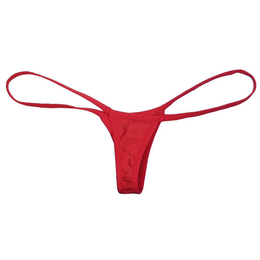 Women's Stretchy Low Rise Micro Mini G-String T-Back Thongs Bikini Lingerie Underwear