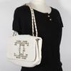 Chanel ChainShoulder Shoulder Bag A46041 COCO Mark Double Chain White Lambskin Women Used
