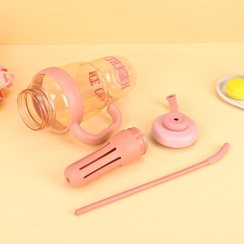 2024 Красивая летняя пластиковая чашка для молочного чая, чашка Lucky Belly, милая соломенная бутылка для воды с ручкой