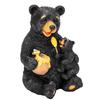 Hand-painted Bear Statue LED Light Resin Mom Baby Bear Ornament Garden Decor Outside Patio Lawn Decoration