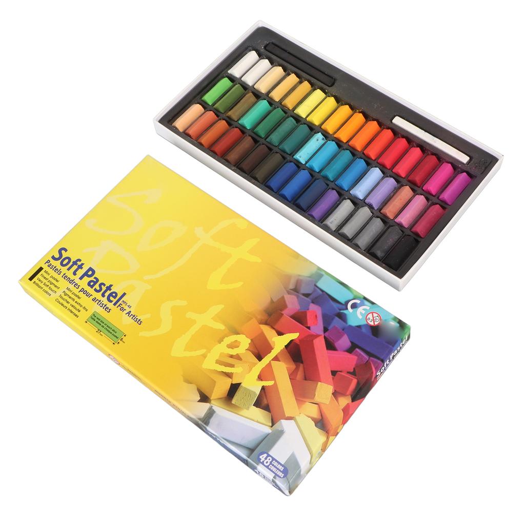 Мягкие пастельные мелки 48 цветов, устойчивые к выцветанию, мягкие сухие пастельные мелки для поделок, проектов, рисования, смешивания