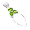 Pink Calcite, Peridot Gemstone 925 Sterling Silver Jewelry Pendant 2.5"  AH-3298