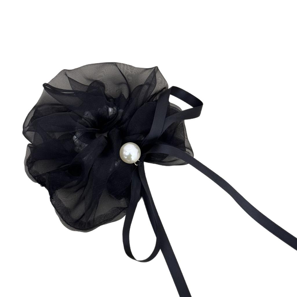 Large Big Elastic Hair Bands Scrunchie Accessories for Girls Women Korean Ties Bow Designer Vintage Pearl Popular New In Fashion