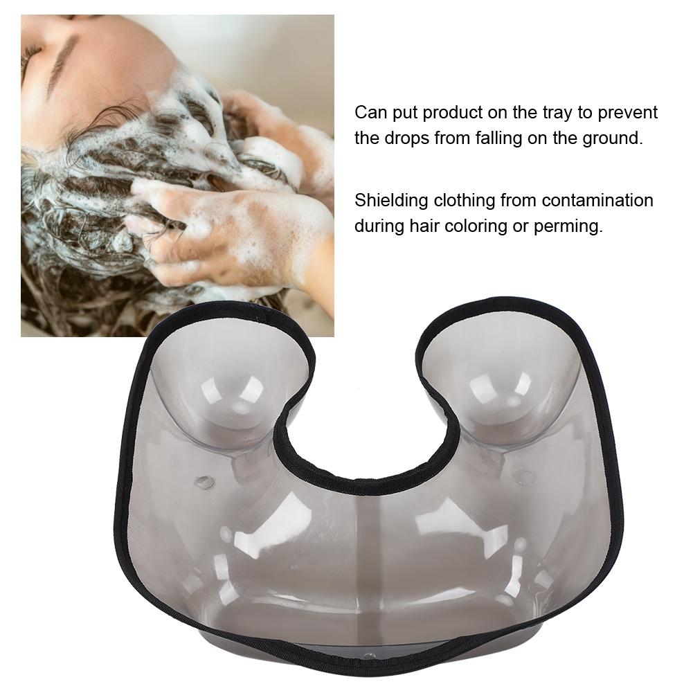 Professional Hair Dyeing Shoulder Neck Tray Barber Hair Perming Container Hairdressing ToolBlack