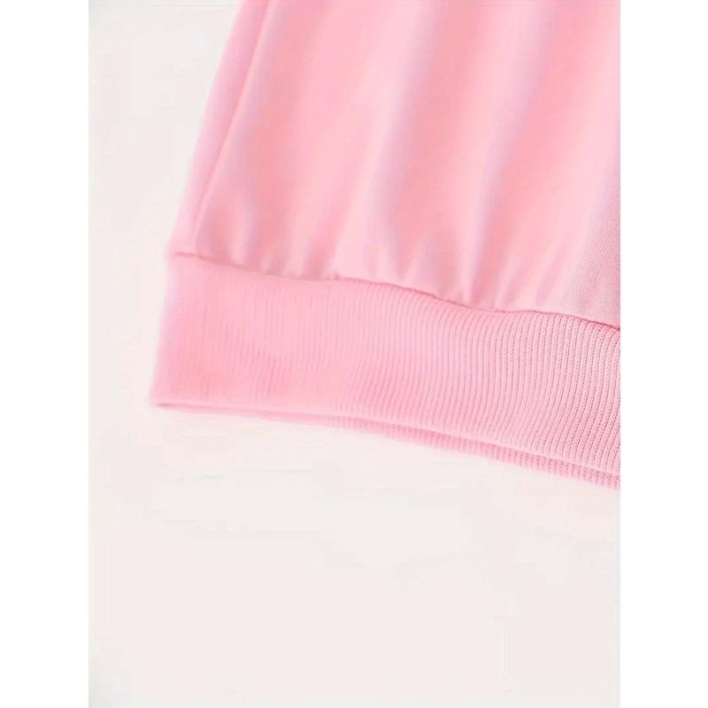 Kids Unisex Pink Crewneck Sweatshirt, Cute Heart Arrow Cartoon 67 Six Seven Print Long Sleeve Pullover, Soft Fleece Sweatshirts for Boys Girls Ages 4+