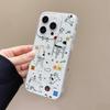 Расписной чехол для телефона для iPhone 12 13 15 16 iPhone 16 12 13 14 15 Pro 14 15 16 Pro Max Полное покрытие Противоударный Защита от отпечатков пальцев Свежий стиль Защитный чехол