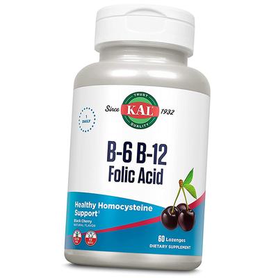 Витамин В6, В12 и Фолиевая кислота, B6 B12 Folic Acid Lozenge, 60таб Ягоды (36424026)
