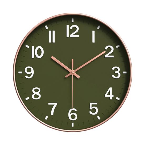 Wall Clock Quartz Movement Clear Display Large 3D Numbers Silent Operation Battery-Powered Non-Ticking Clock