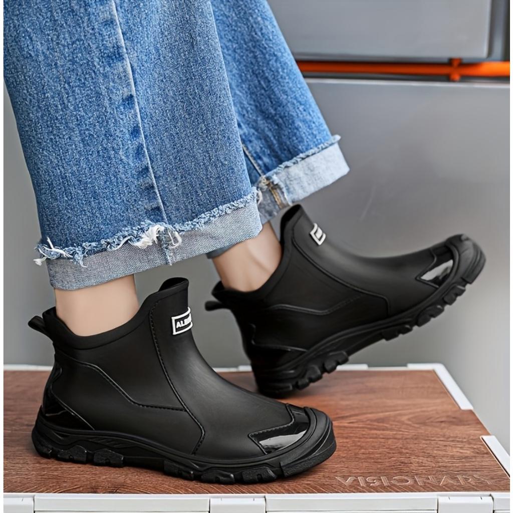 Женские и мужские модные резиновые сапоги, дождевые сапоги, высококачественные, водонепроницаемые и нескользящие дождевые сапоги, водные сапоги, садовая обувь, обувь для рыбалки