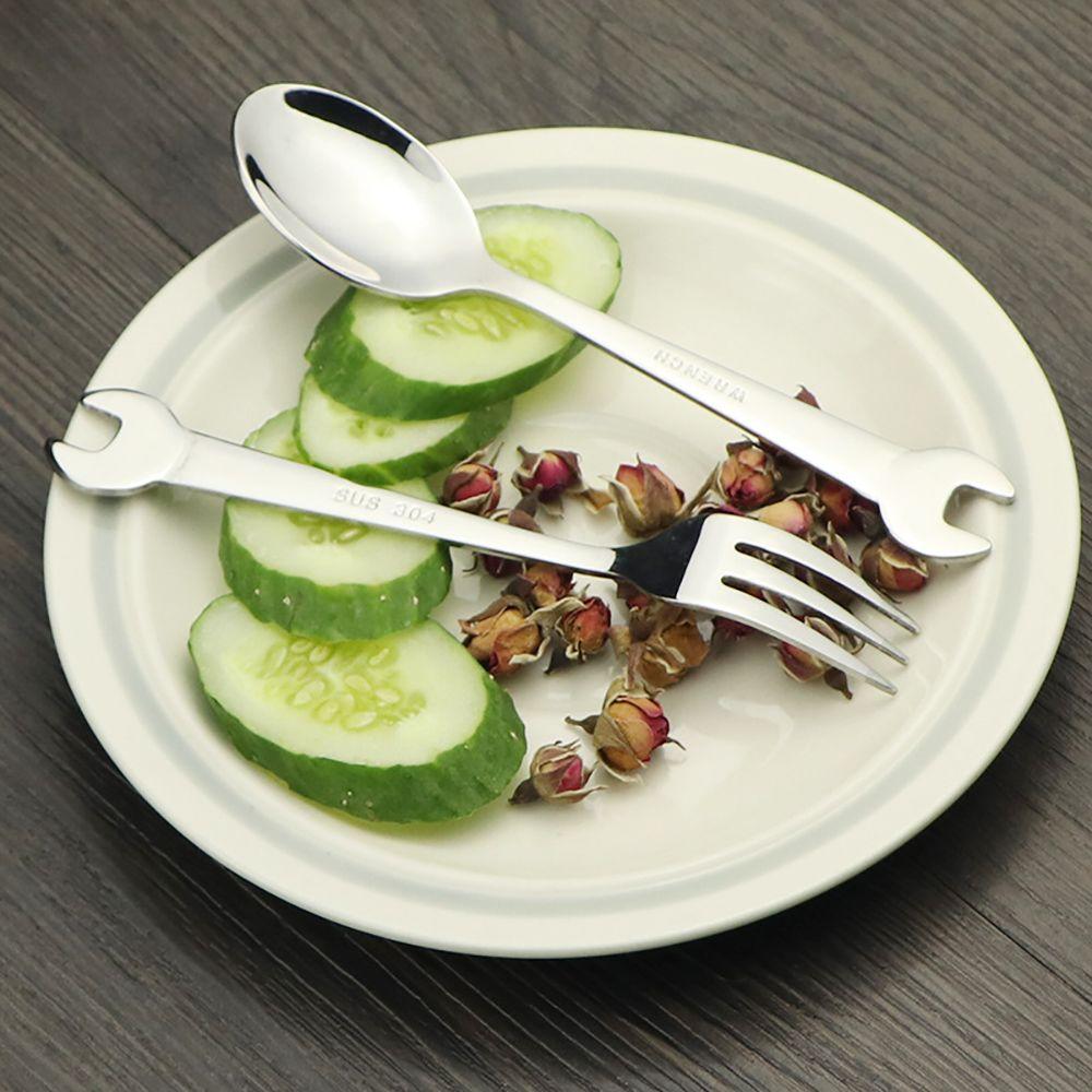 Stainless Steel Wrench Shape Coffee Spoon Kitchen Accessories Tableware Dinner Spoon Home Cutlery