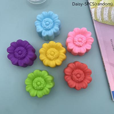 5 шт., силиконовая форма для свечей с цветами, ручная работа, 3D роза, мыло, пластырь, смола, форма для выпечки торта, инструмент для украшения кухни, вечеринки