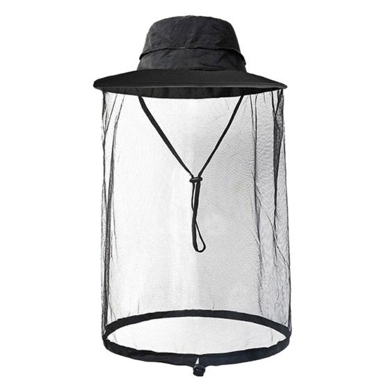 Шляпа с москитной сеткой для мужчин и женщин с широкими полями, защита от солнца, панама с вуалью, защита от насекомых для рыбалки, пешего туризма