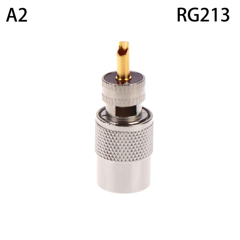 Nickel Plated Brass PL259 Connector Plug With Reducer Ensures Reliable Connections With RG8X RG213 Cables