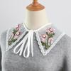 Embroidered False Collar for Women Teens Girls Elegant Detachable Faux Collar Blouse Collar Fashion Clothing Accessories