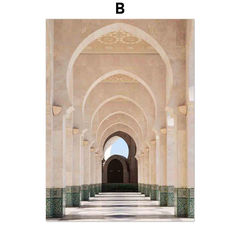 Allah Muslim Islamic Church Door Wall Art Canvas Painting Posters and Prints Nordic Living Room Room Decor Pictures Cuadros