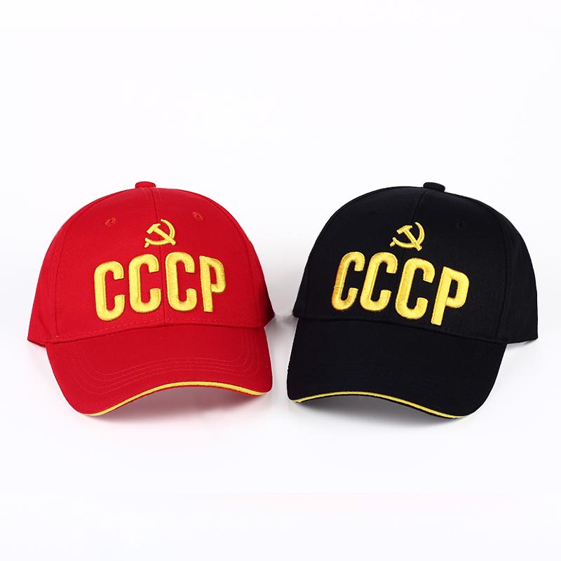 CCCP Русская мода Стиль Бейсболка Унисекс Черный Красный Хлопок Кепки Snapback 3D стереоскопическая вышивка Кепка Trucker Кепки Garros