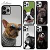 Забавный чехол для телефона с французским бульдогом для iPhone 11 12 13 14 Pro Max mini X XR XS SE 2020 6S 7 8 Plus Samsung Galaxy S21 S22