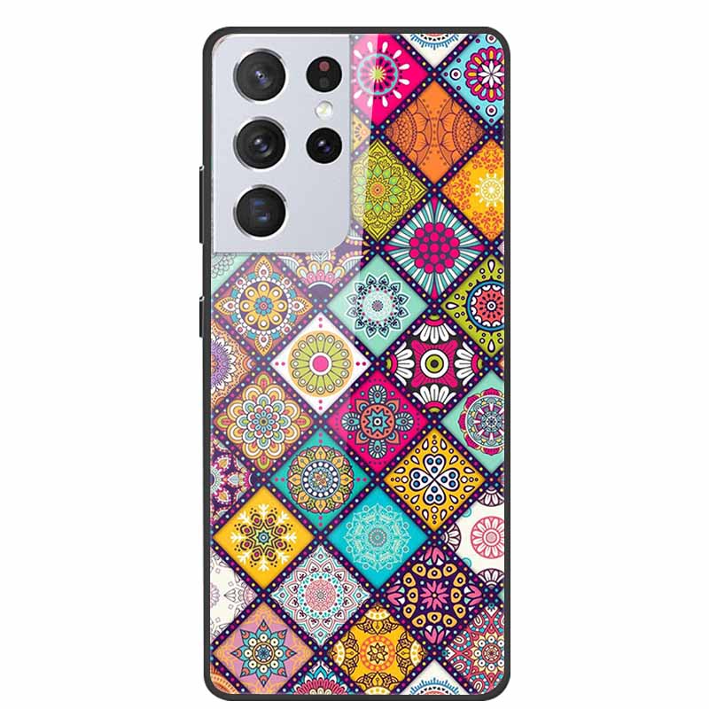 Для Samsung Galaxy S25 Ultra Закаленное Стекло Чехол Задняя Крышка Жесткие Чехлы для Телефона для SamsungS25 ULTRA 5G SM-S938B Защитный Capa