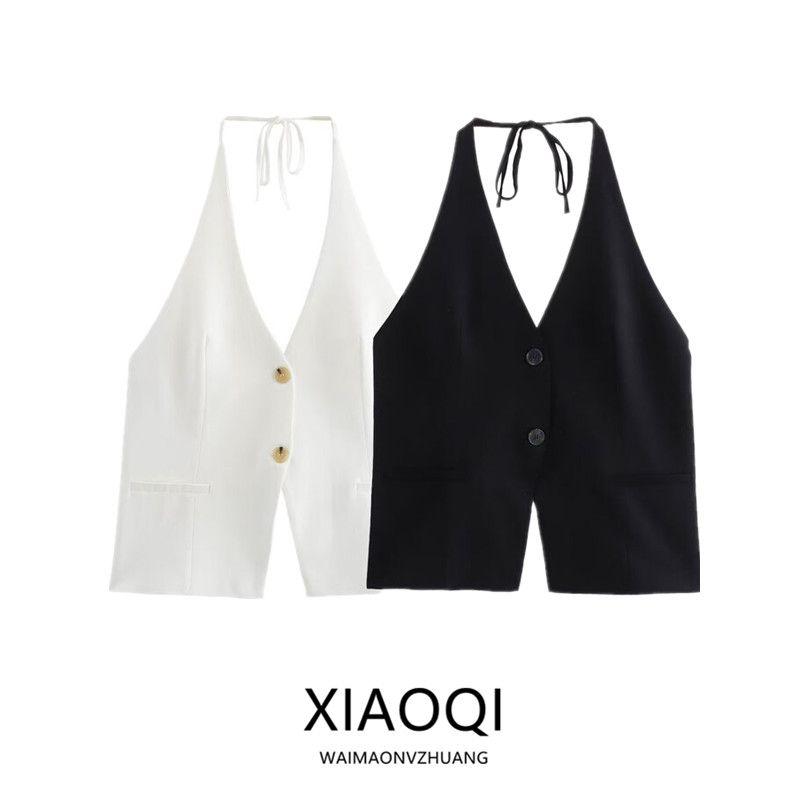 Fashion Style 2024 Autumn New Women's Clothing Stylish V Neck Bowknot Decoration Hanging Collar Tops 3067004