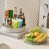 Lazy Susan Organizer Turntable Transparent Multi-Purpose Countertop Spice Rack Cosmetic Holder 360-Degree Rotating Storage Tray