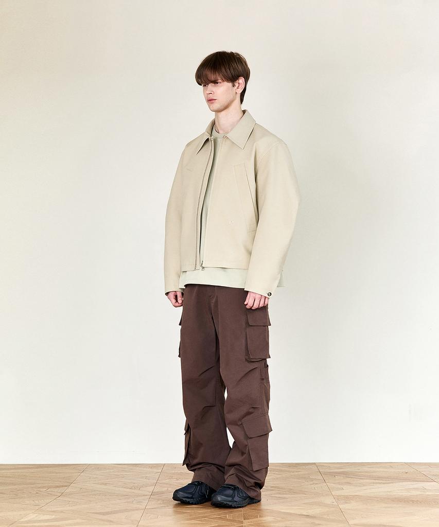 Heute Het Zipped Cotton Jacket (Beige)