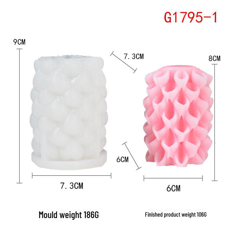 Chou Kai Morning Glory Scented Candle Silicone Mold - DIY Simple Aromatherapy Plaster Diffuser Stone Mold