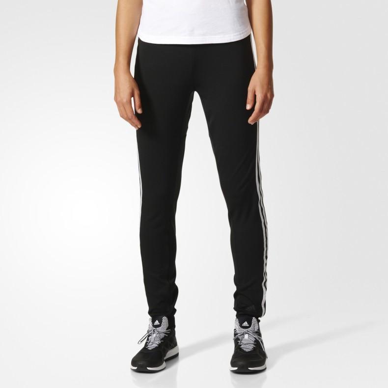 Adidas Три полоски цветные блоки фитнес-тренировки бег облегающие спортивные брюки женские плавки черные BK2623