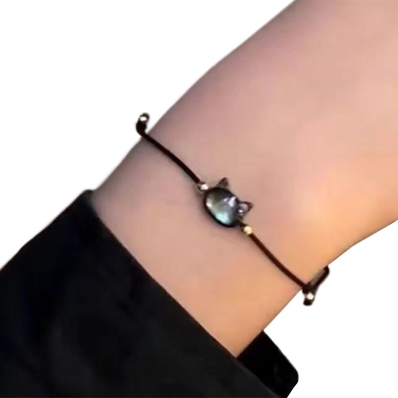 Cat Bracelets Couple Handmade Bracelet For Women Girls Cute Minimalist Cartoon Animal Bracelet Jewelry Accessories Gifts