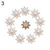 10PCS Pearl Flower Rhinestone Buttons Sparkling Crystal Headwear Accessories Hairpins Decoration Clothes Sewing Tools
