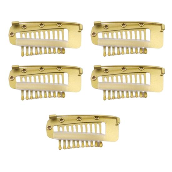 5 шт. Зажим для парика с булавкой 10 зубцов Зажим-защелка для наращивания волос Сверхпрочный металлический Невидимая расческа для фиксации парика Зажим для фиксации чунни/дупатты