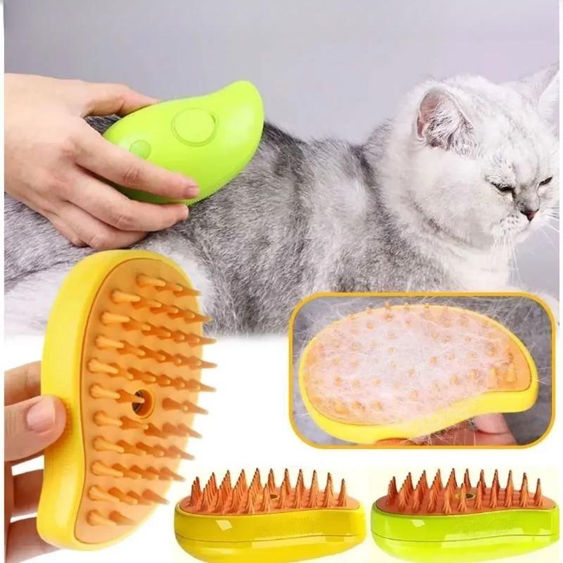 1pc -Dog Cleaning Mango Shaped Brush, Spray Massage Comb, Manual Pet Cleaning Brush, Perfect for Pet Cat,